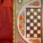 تخته نرد خاتم و نقاشی گل پردازی