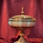 شکلات خوری پایه دار چوب و خاتم