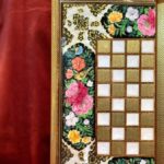 تخته نرد خاتم و نقاشی گل پردازی